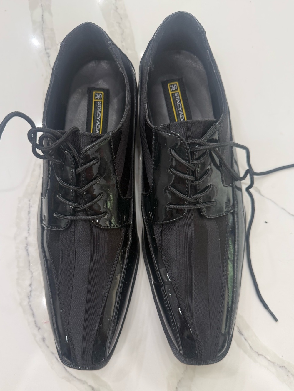 Stacy Adams Black Lace-Up Dress Oxfords
